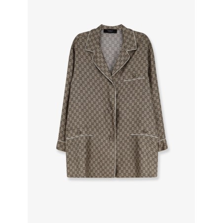 Silk shirt with GG print