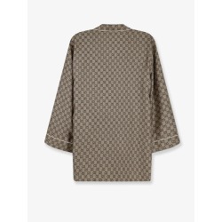 Silk shirt with GG print