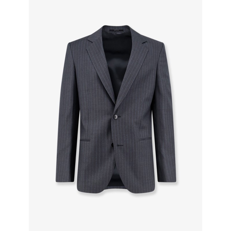 Pinstriped wool blazer