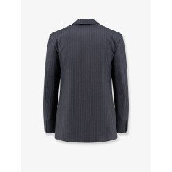 Pinstriped wool blazer