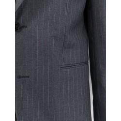 Pinstriped wool blazer