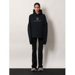 Cropped cotton sweatshirt
