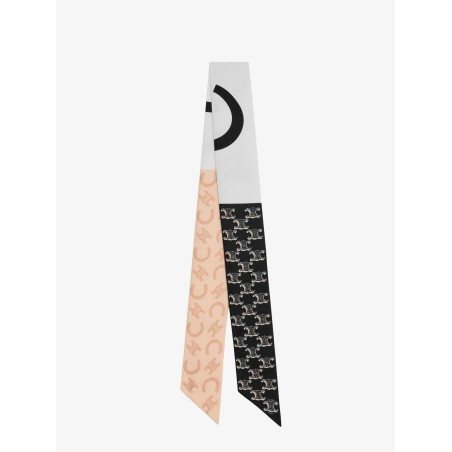 Silk scarf with all-over Triomphe logo