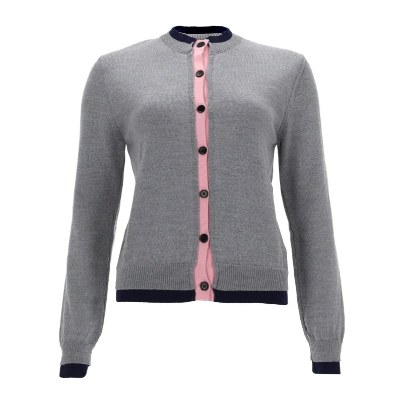 CARDIGAN CON DETTAGLIO DOPPIO BORDO