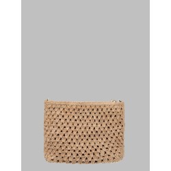 POCHETTE IN RAFFIA CON LOGO