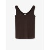Cotton blend tank top with back monili detail
