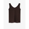 Cotton blend tank top with back monili detail