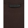 Cotton blend tank top with back monili detail
