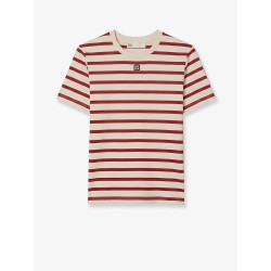 Cotton T-shirt with striped pattern