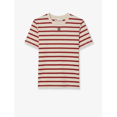 Cotton T-shirt with striped pattern