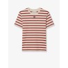 Cotton T-shirt with striped pattern