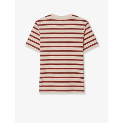 Cotton T-shirt with striped pattern