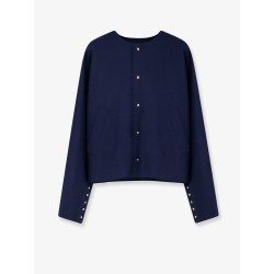 Cotton blazer with printed lining