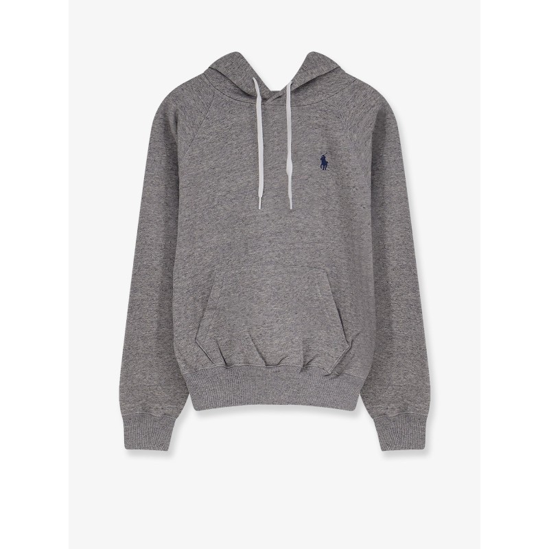 Cotton blend sweatshirt with embroidered logo