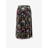 Silk midi skirt with floral print
