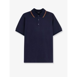 Cotton polo with Nastro Web detail on the collar