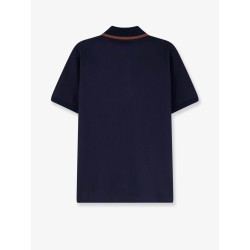 Cotton polo with Nastro Web detail on the collar