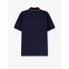 Cotton polo with Nastro Web detail on the collar