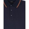Cotton polo with Nastro Web detail on the collar
