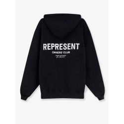 Cotton sweatshirt with printed logo on the front