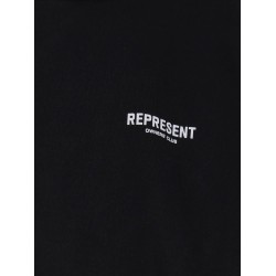 Cotton sweatshirt with printed logo on the front