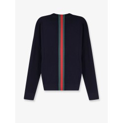 Cotton sweater with Nastro Web inlay