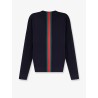 Cotton sweater with Nastro Web inlay
