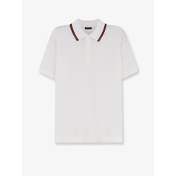 Cotton polo shirt with Nastro Web detail on the collar