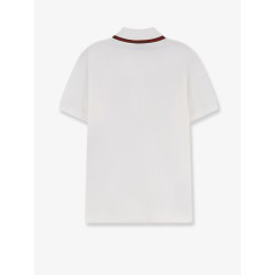 Cotton polo shirt with Nastro Web detail on the collar