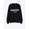 Cotton sweatshirt with printed logo on the front