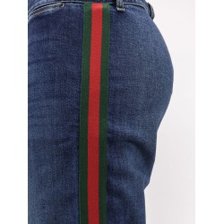 Blue denim jeans with Nastro Web profiles