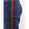 Blue denim jeans with Nastro Web profiles
