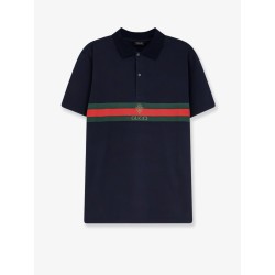 Cotton polo shirt with Web print on the front