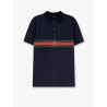 Cotton polo shirt with Web print on the front