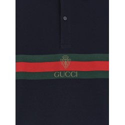 Cotton polo shirt with Web print on the front