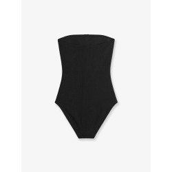 One-piece swimsuit with ribbed knit