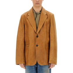LEATHER OPENING BLAZER