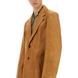 LEATHER OPENING BLAZER
