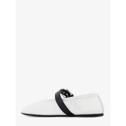 Mesh fabric ballerinas
