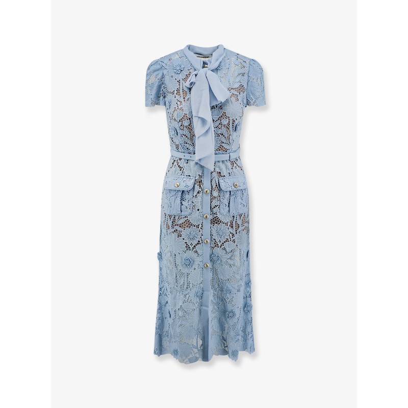Lace dress with belt
