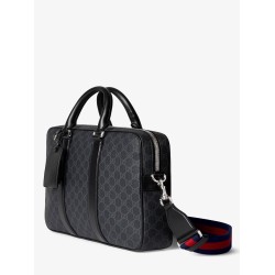 GG Supreme fabric and leather briefcase