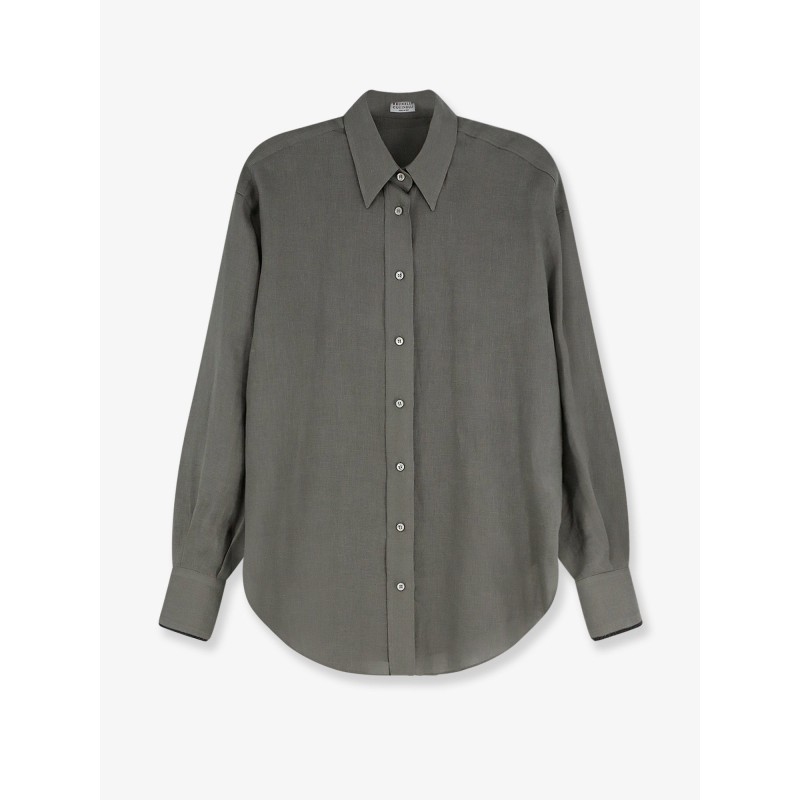 Linen shirt with Monili detail
