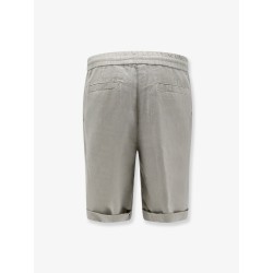 Linen bermuda shorts with drawstring