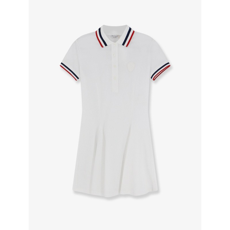 Stretch cotton piquet mini dress