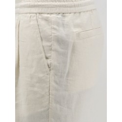Linen bermuda shorts with drawstring