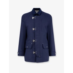 Water-resistant jacket with hooks