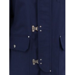 Water-resistant jacket with hooks