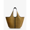 Douce suede and leather shoulder bag