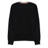 MAGLIA IN LANA MERINO CON SCOLLO "CHECK"