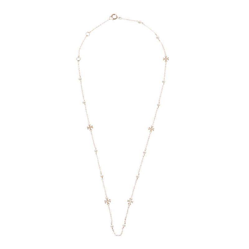 COLLANA "KIRA" CON LOGO E PERLE